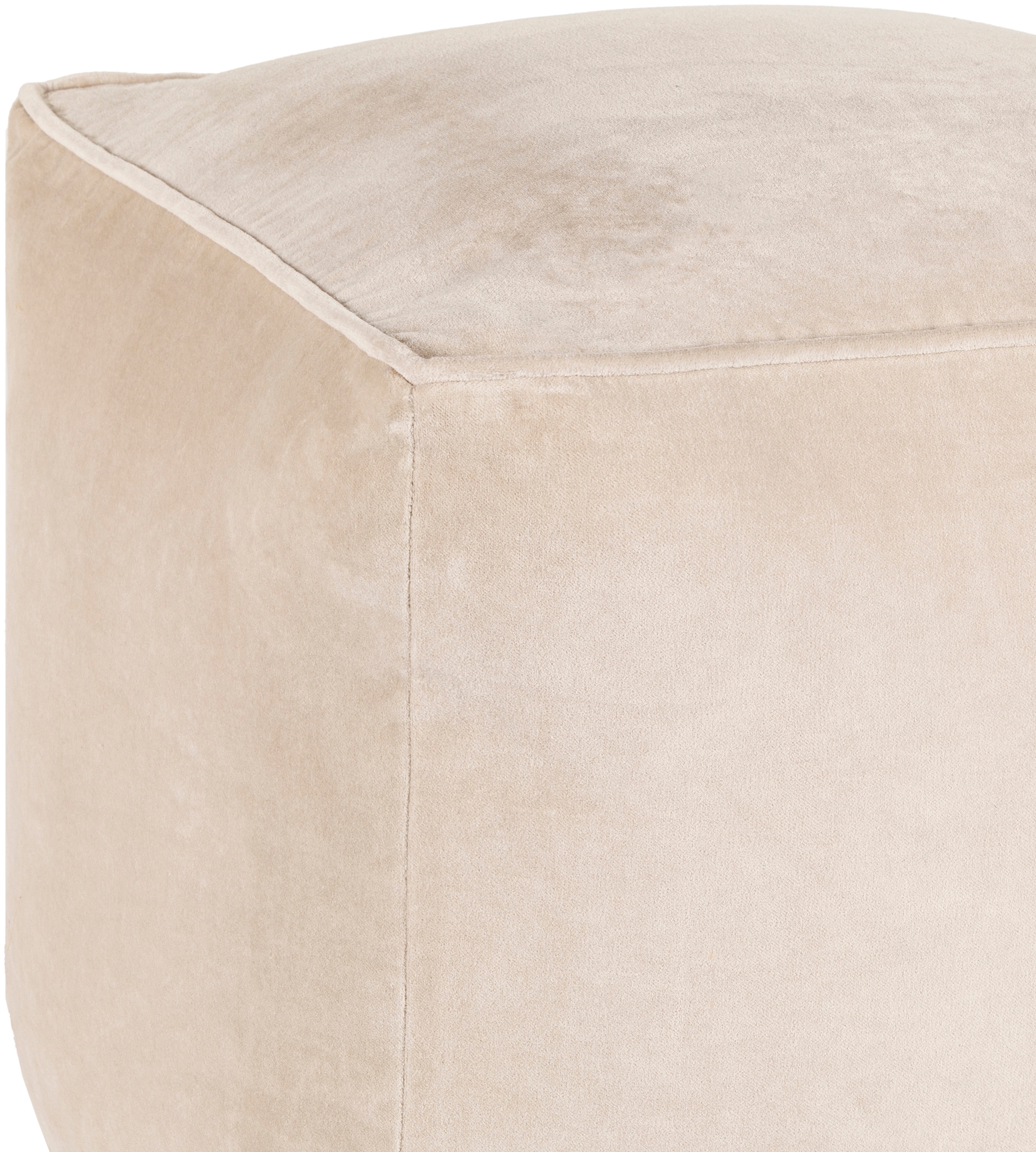 Cotton Velvet Velvet Pouf - Image 2