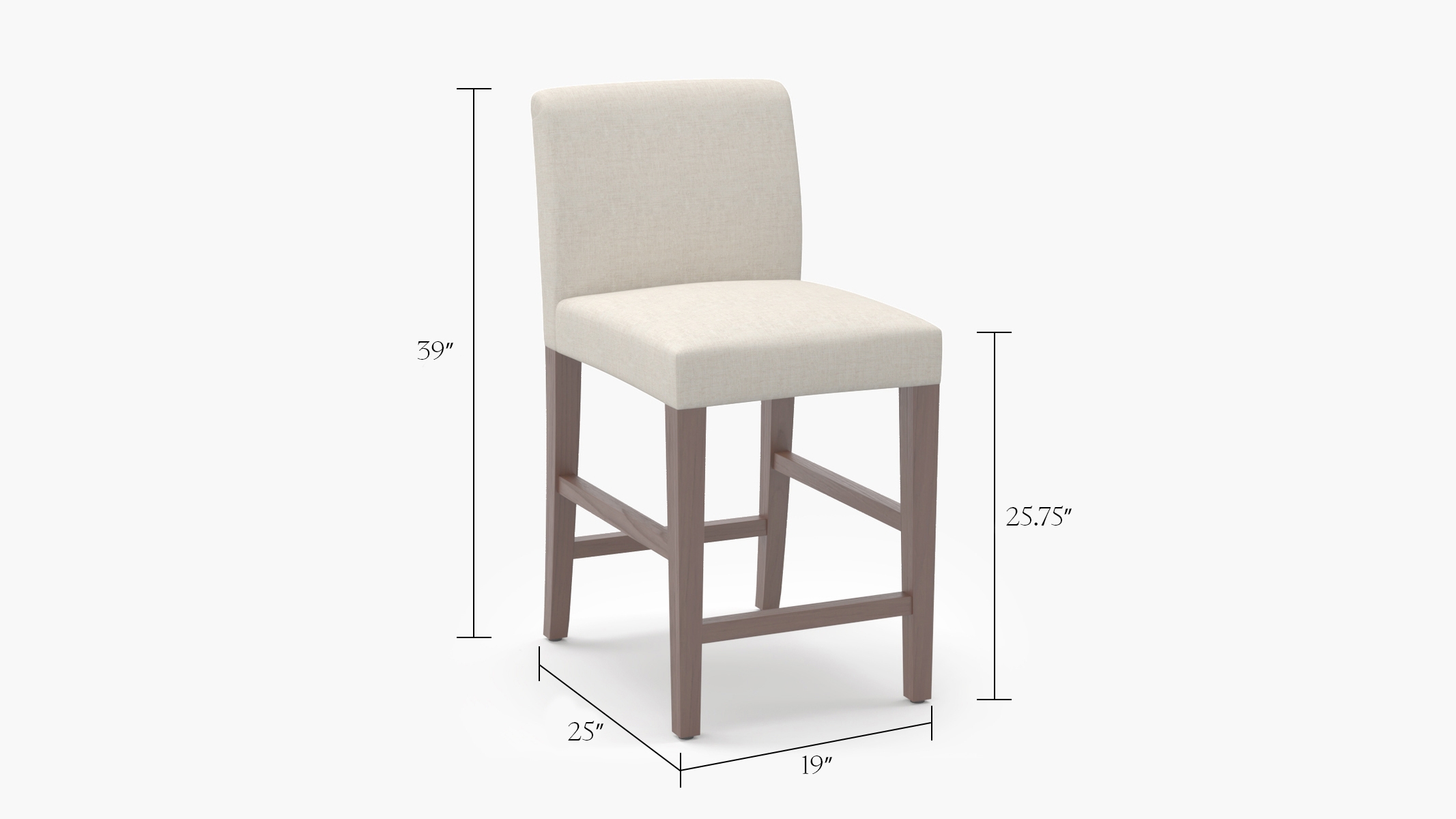 Signature Dining Counter Stool, Barnegat Plaid, Walnut Square Tapered Leg - Image 2
