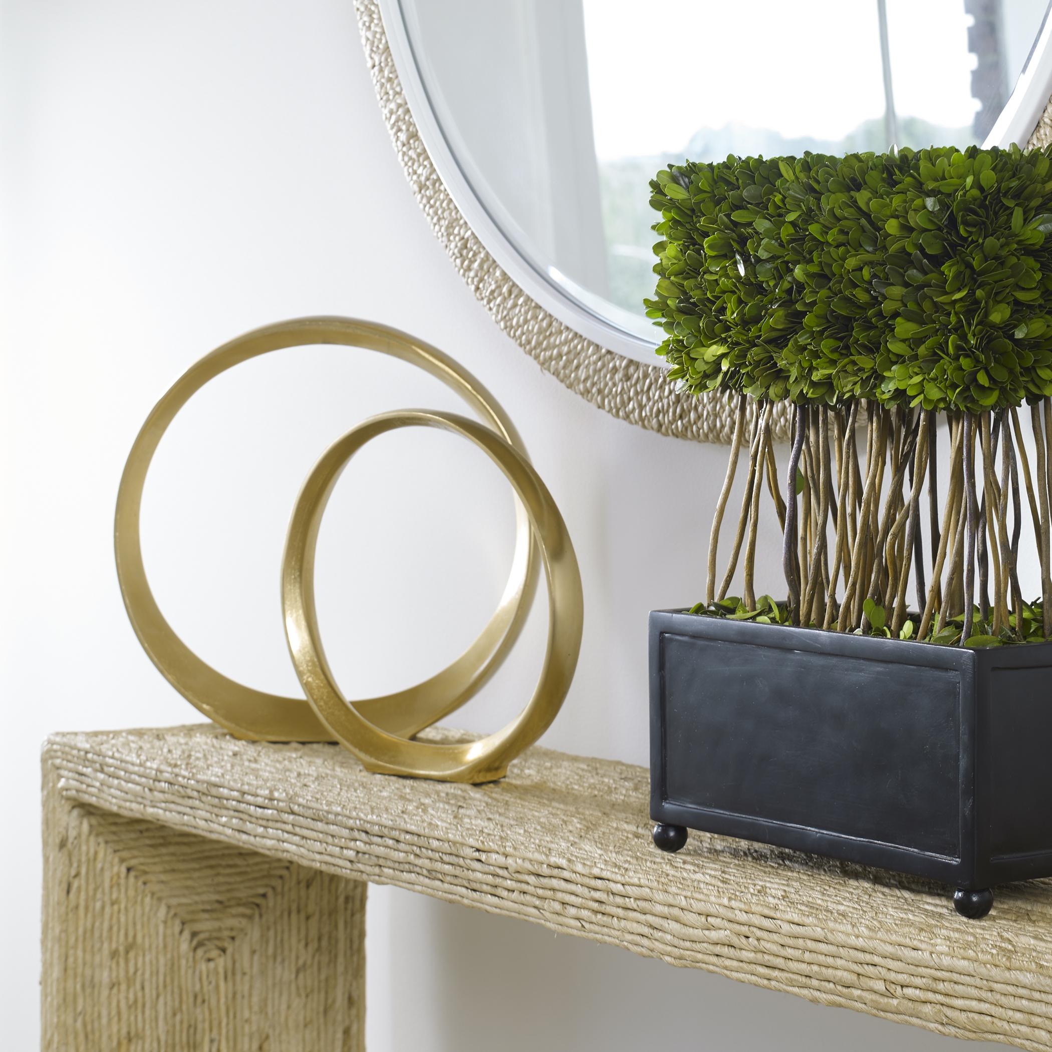 Jimena Gold Ring Sculptures Set/2 - Image 3