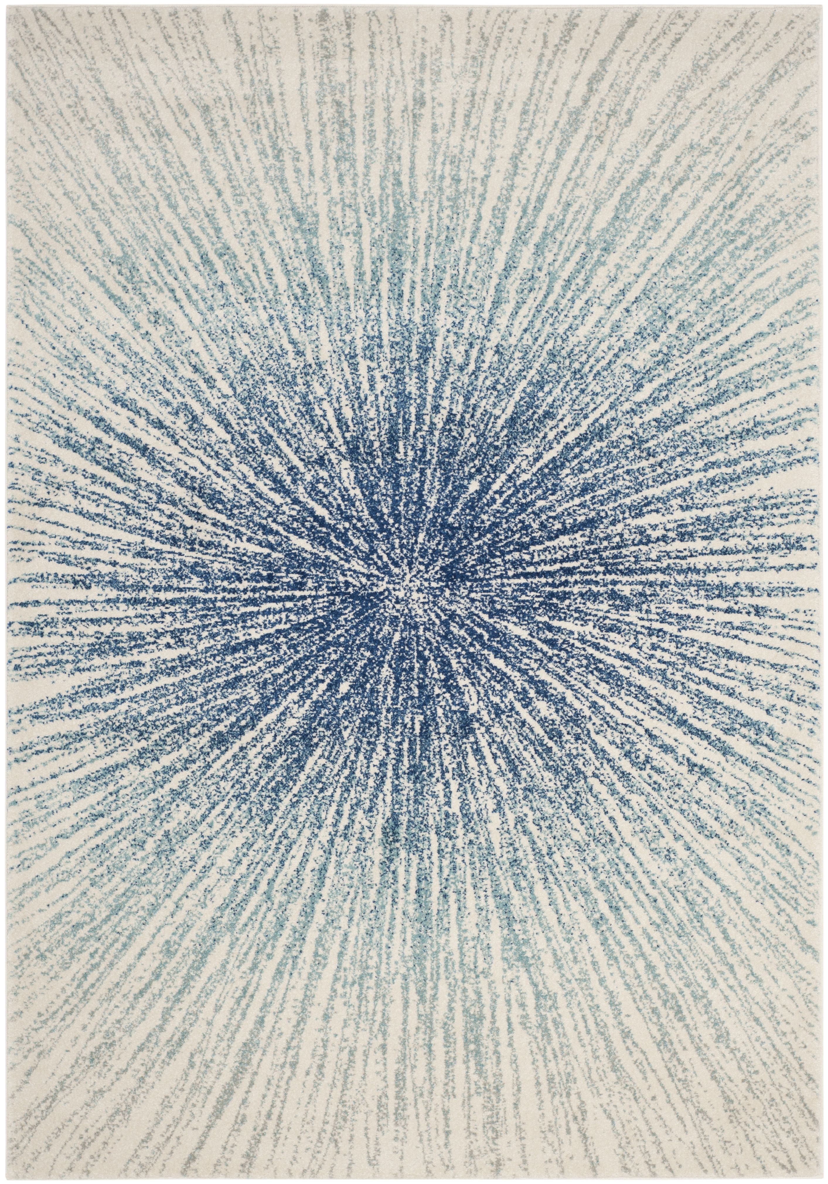 Arlo Home Woven Area Rug, EVK228A, Royal/Ivory,  4' X 6' - Image 0