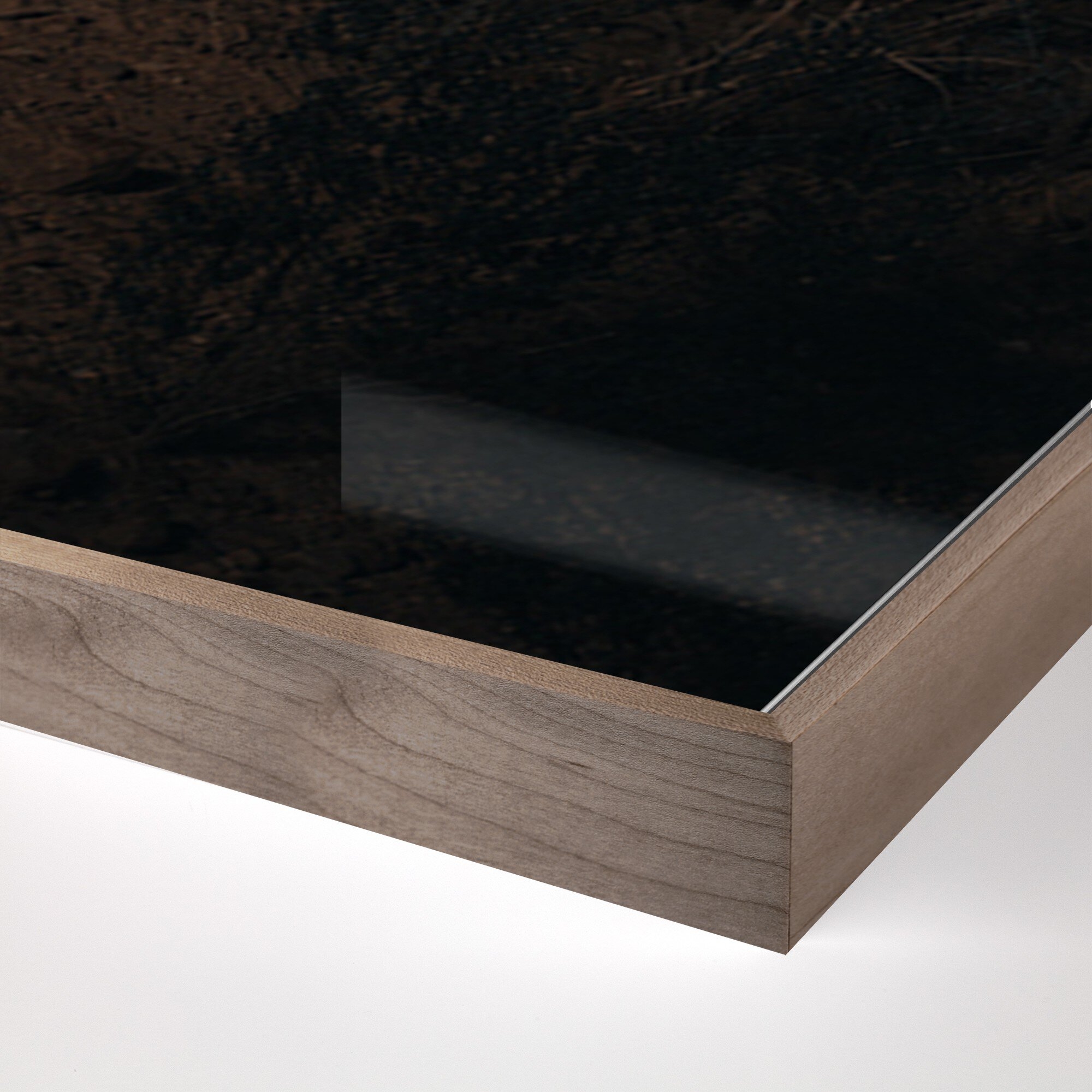 Ocotillo II by Mandy Steinback - Rustic Walnut Floater - Image 1