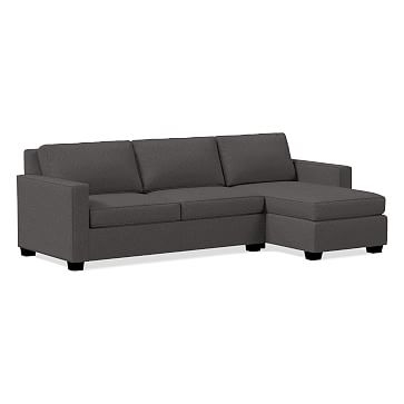 Henry Set 13: Left Arm Sleeper Sofa, Right Arm Storage Chaise, Poly, Chenille Tweed, Slate, Concealed Supports - Image 0