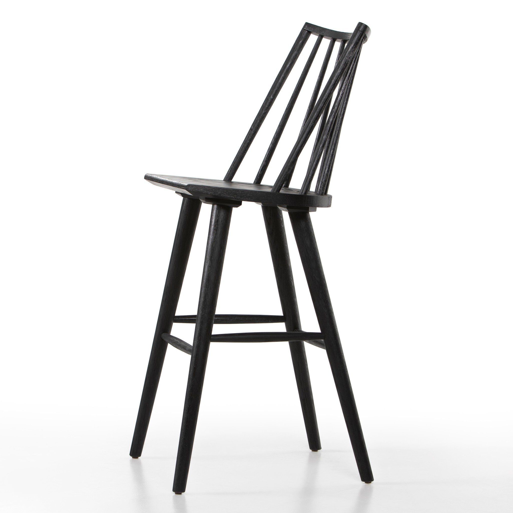 Lewis Windsor Bar + Counter Stool - Black Oak - Image 10