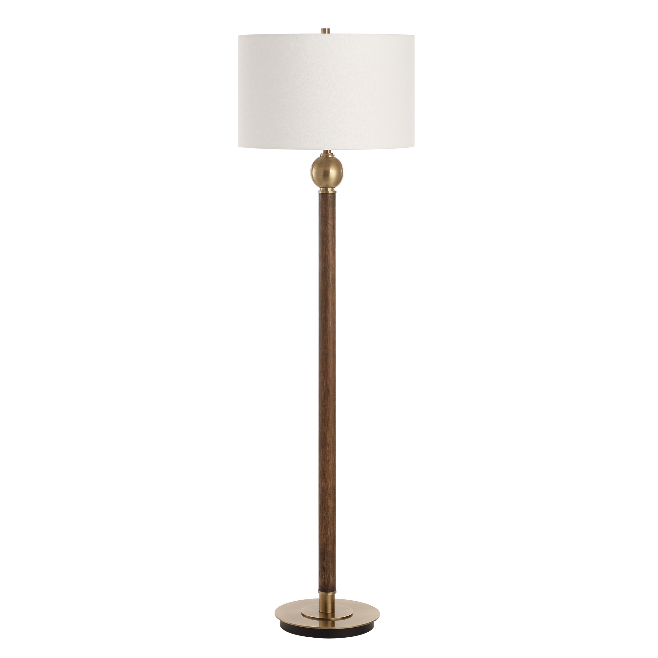 Keros Dark Oak Floor Lamp - Image 3