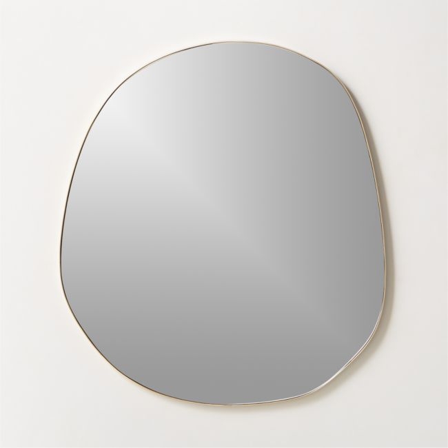Navone Unlacquered Brass Wall Mirror 36''x32'' - Image 0