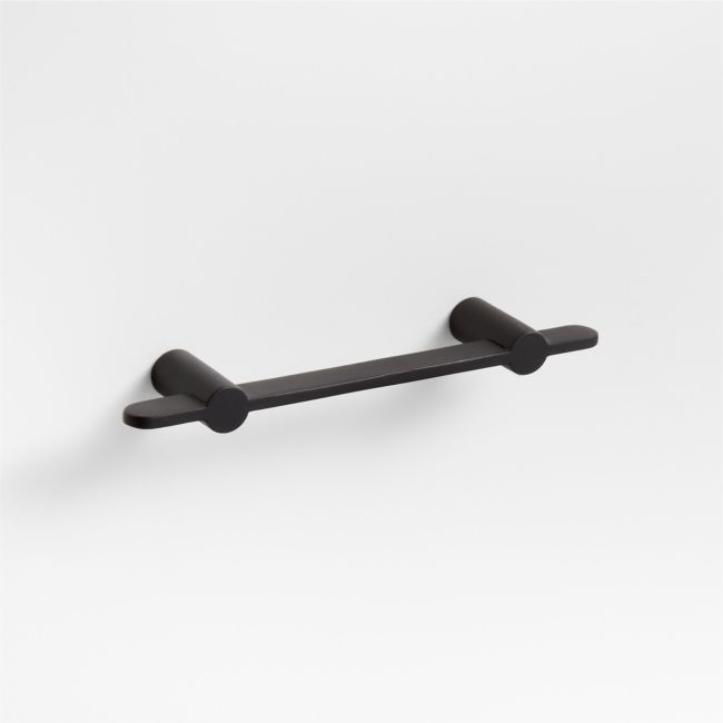 Flat 3" Matte Black Cabinet Drawer Bar Pull - Image 0