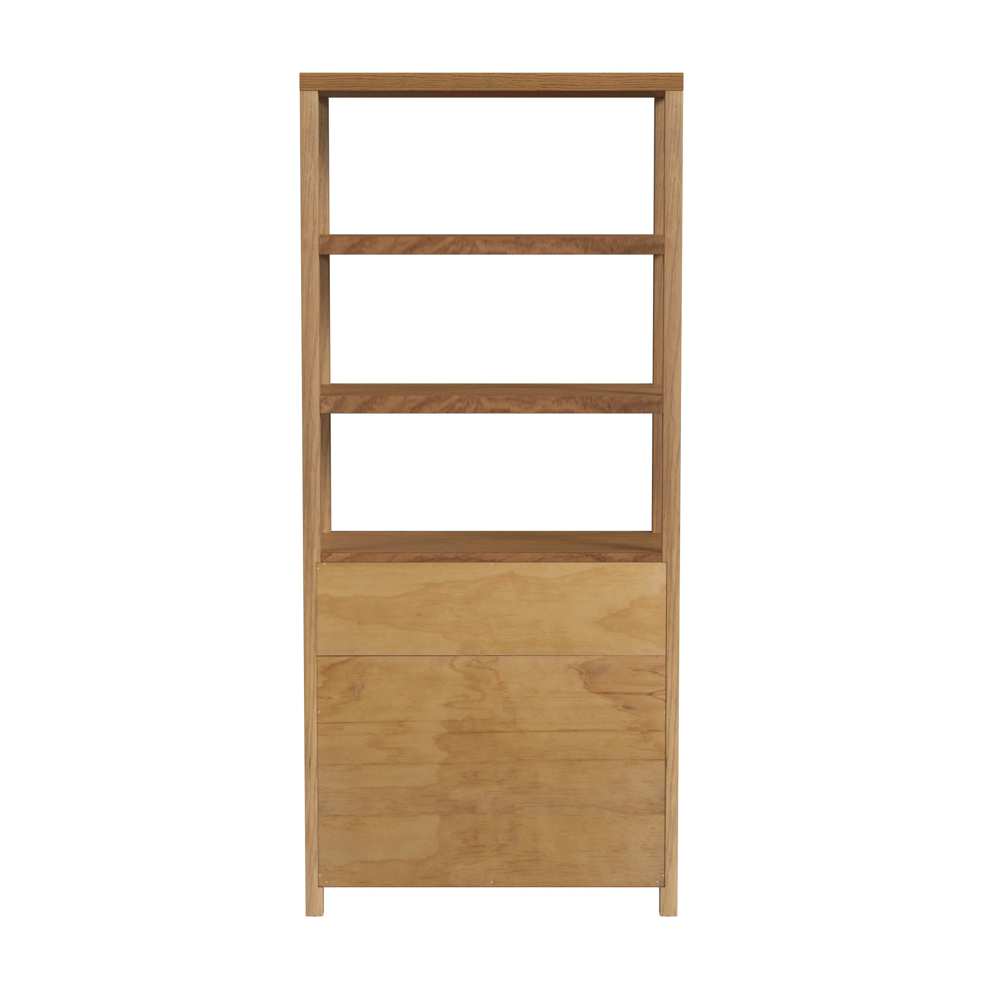 Nora Light Natural Etagere Bookcase - Image 1