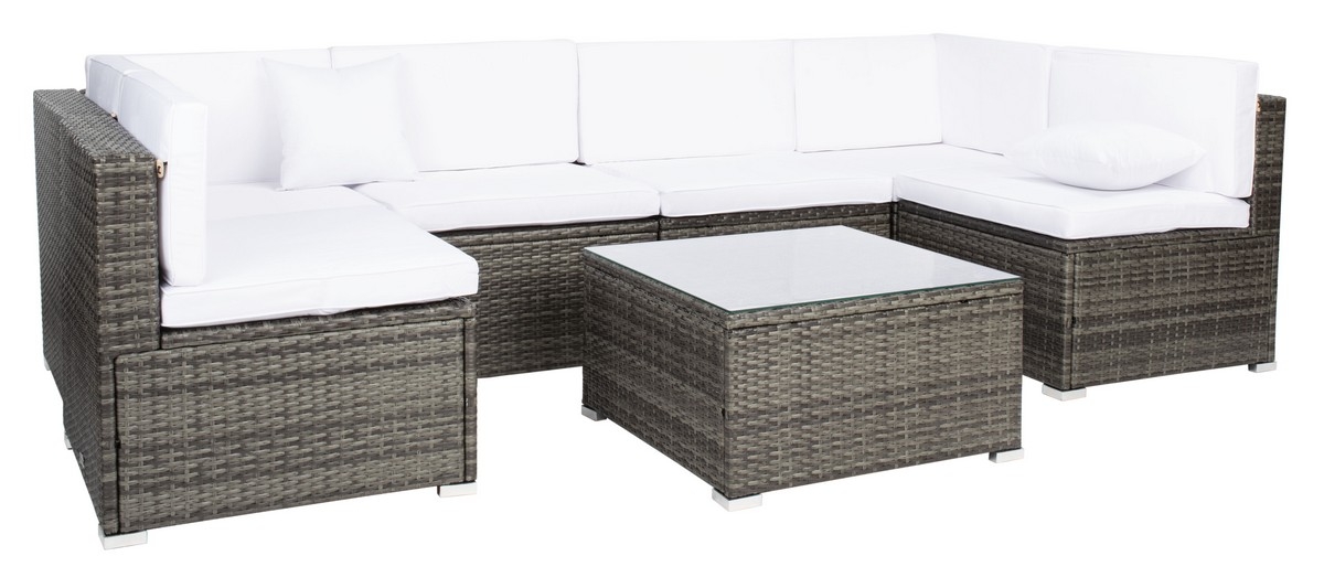 Diona Living Set - Grey Brown/White - Safavieh - Image 6