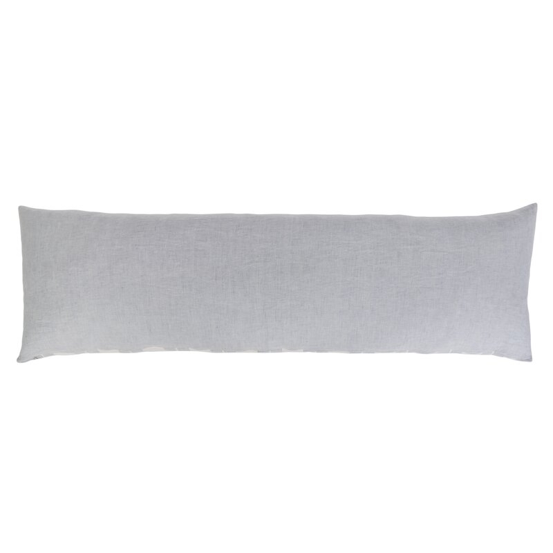 Pom Pom At Home Carter Feathers 18" x 60" Body Pillow Color: Ivory/Denim - Image 1