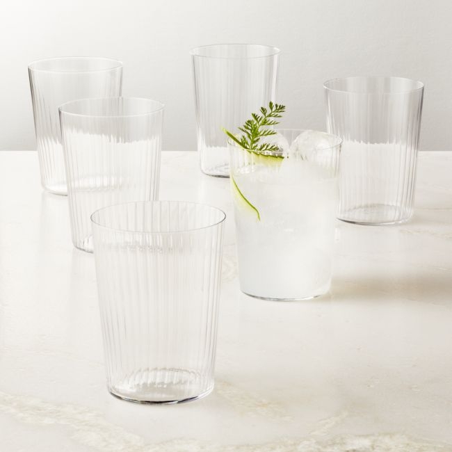 Marta Optic Fluted Cooler Glasses Set of 6 - Image 0