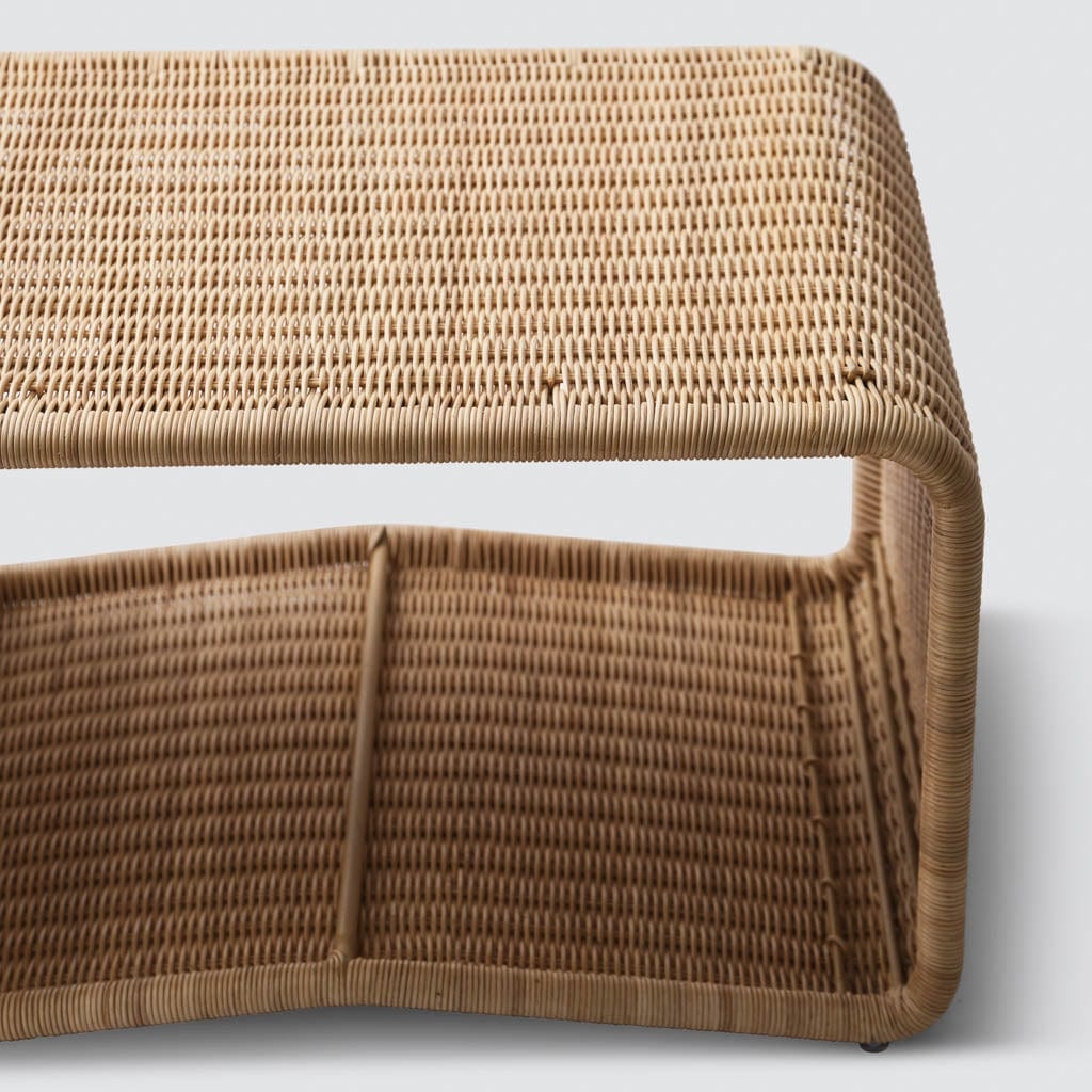 The Citizenry Liang Wicker Ottoman | Natural - Image 4