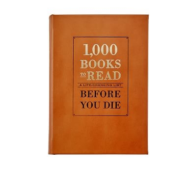 1000 Books To Read Leather Book, Red - Image 1
