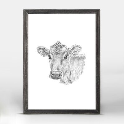 The Cow's Portrait By The Secret Zebra Mini Framed Canvas - Image 0