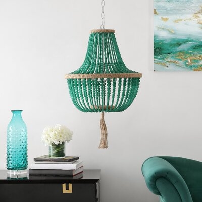 Emiliano 3 - Light Unique Empire Chandelier with Beaded Accents - Image 0