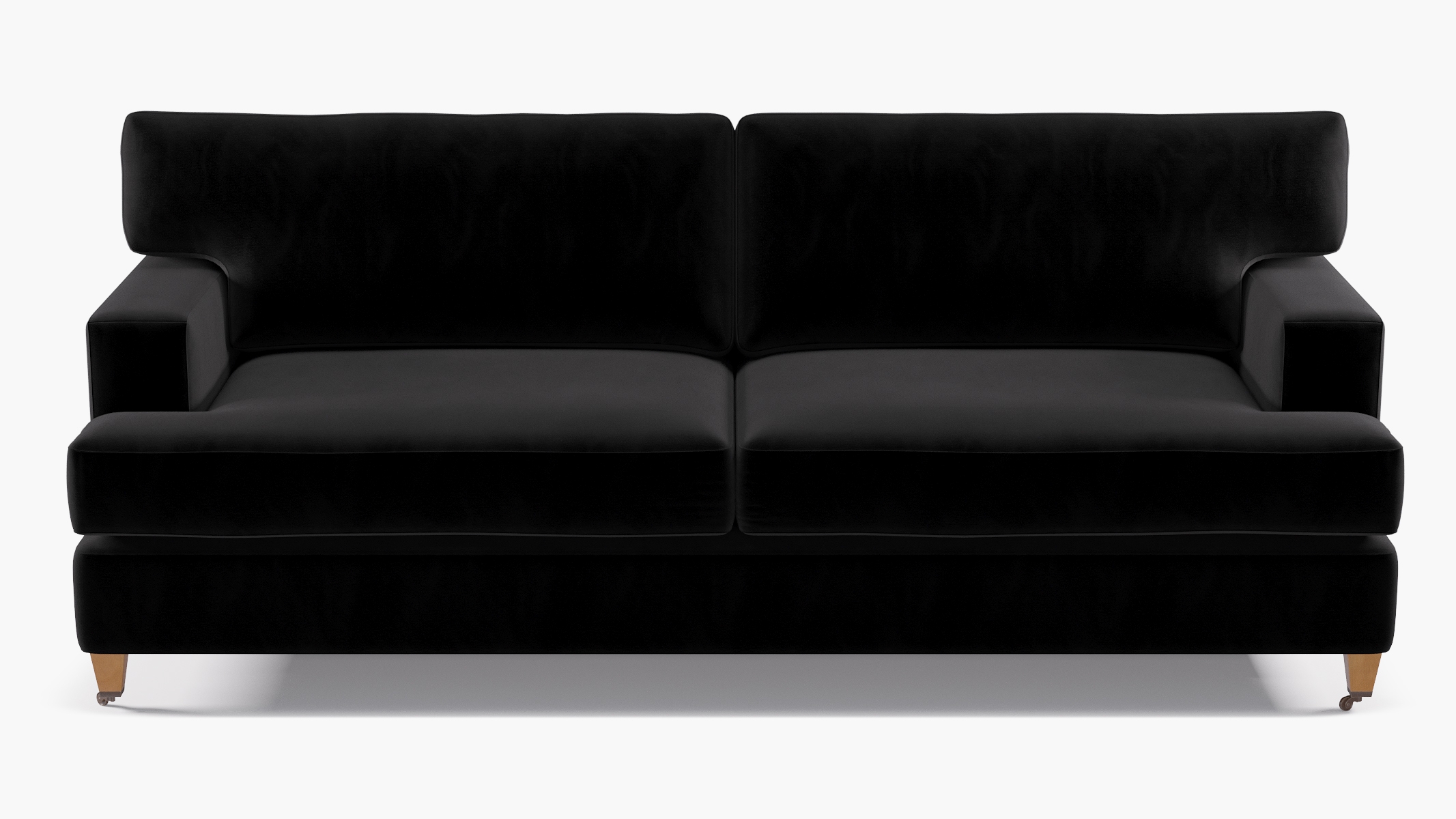 Classic Sofa, Nero Velvet, Oak - Image 0