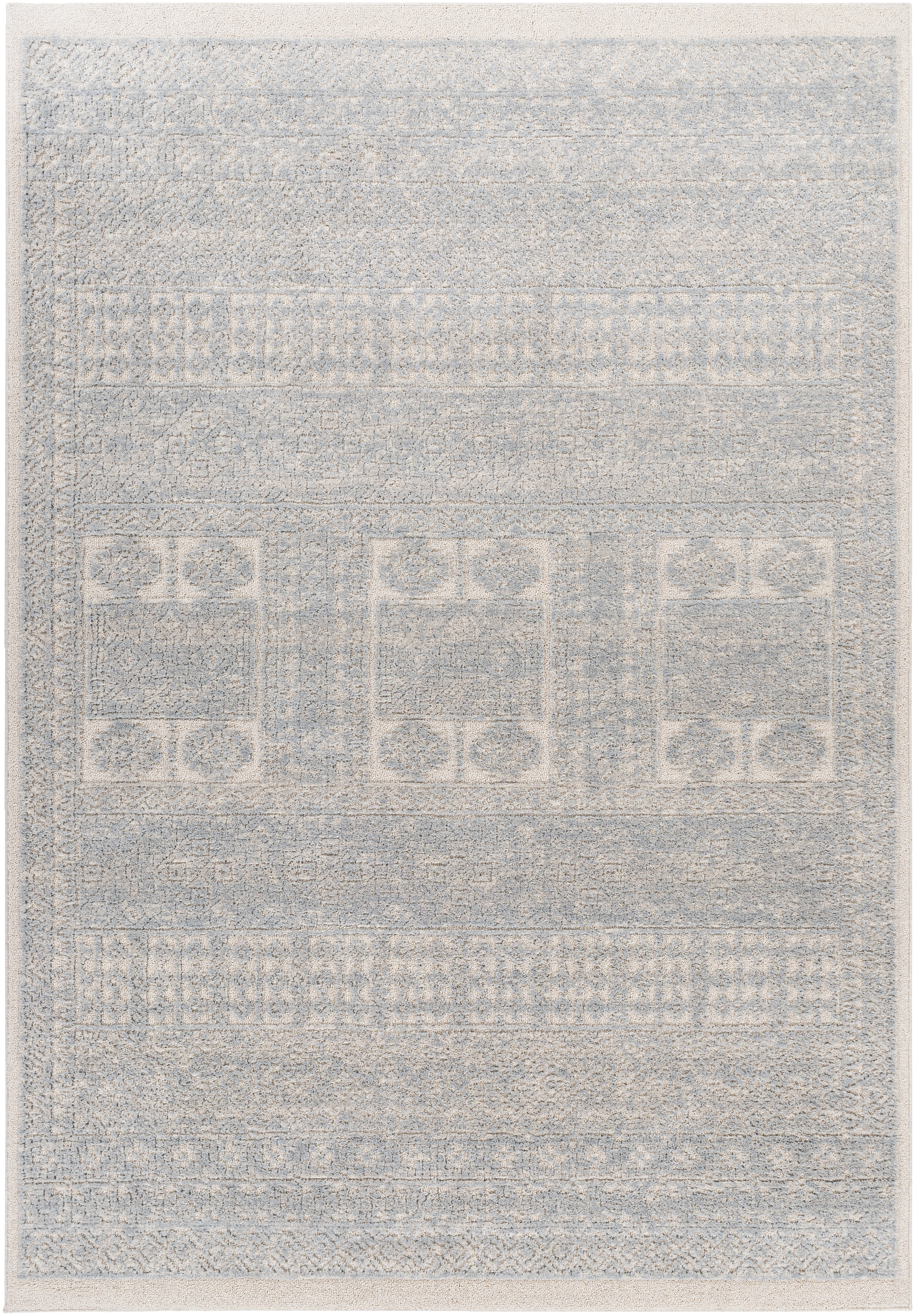 Flux Blue Indoor 2' x 2'11" Machine Woven Rug - Image 0