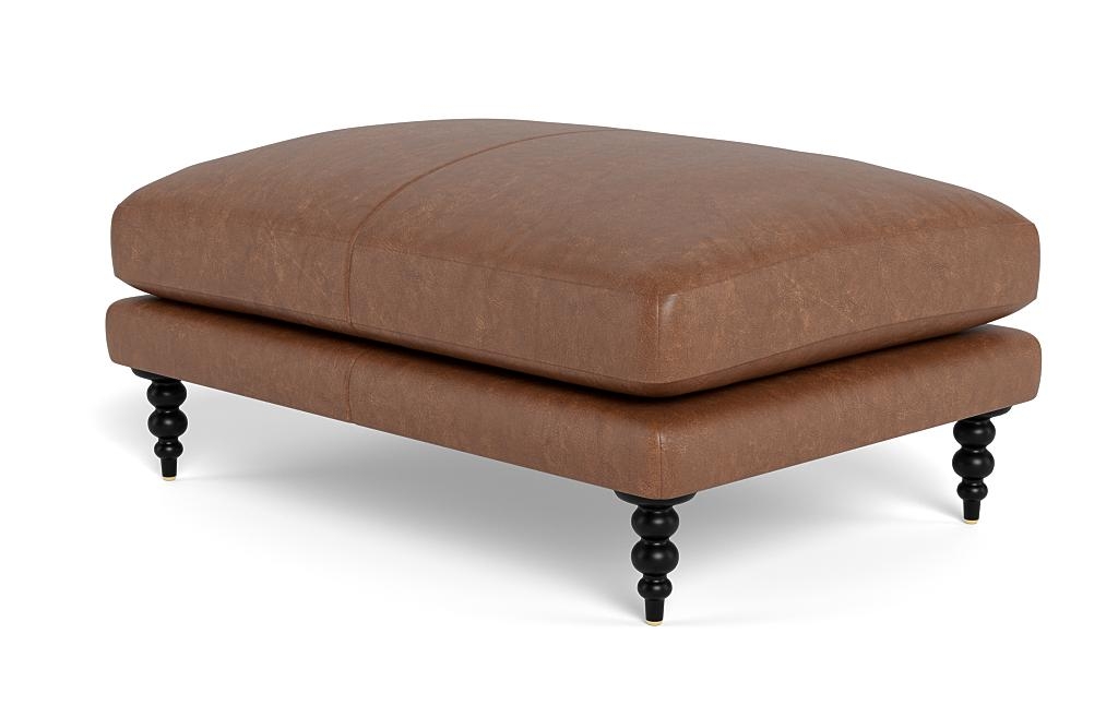 Maxwell Leather Ottoman by Apartment Therapy - Image 2