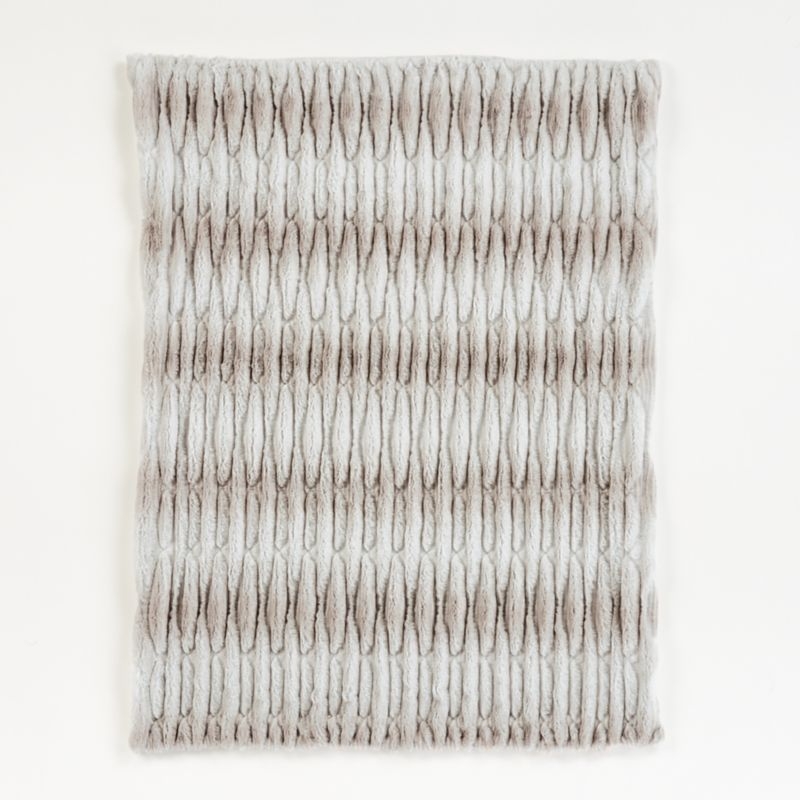 Taupe Luxe Faux Fur Throw - Image 2