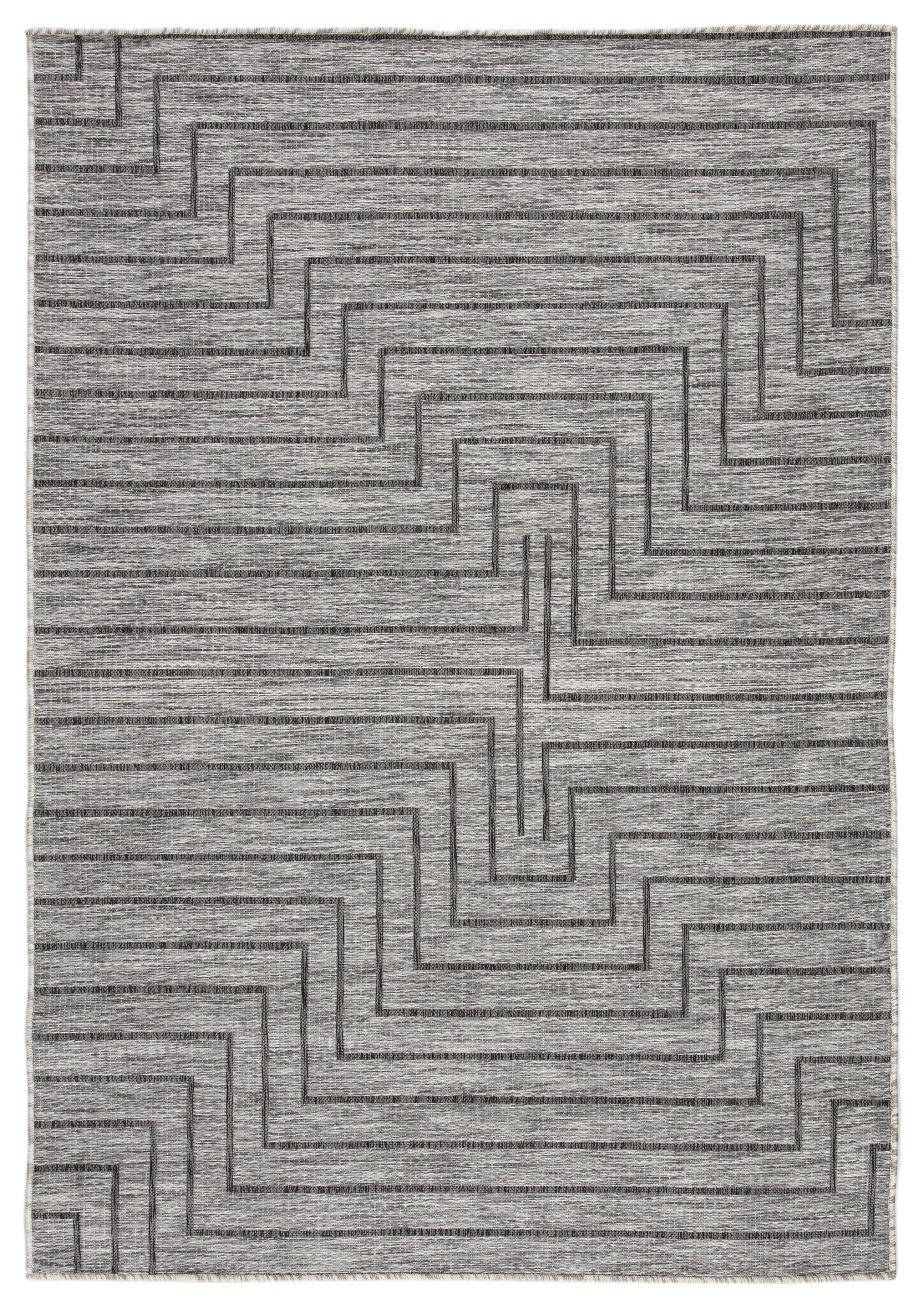 Nikki Chu by Xantho Indoor/ Outdoor Geometric Gray Area Rug (7'11"X10') - Image 0
