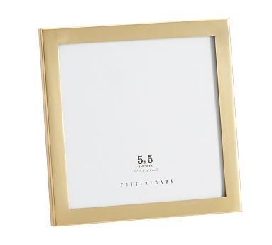 Personalized Modern Brass Frame, 5" x 5" - Image 0