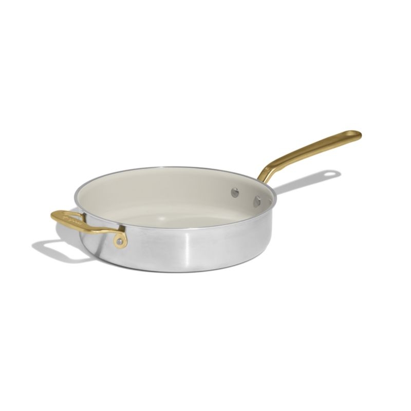 Made In CeramiClad™ Non-Stick 3.5-Qt. Sautepan with Antique Brass Hardware - Image 7