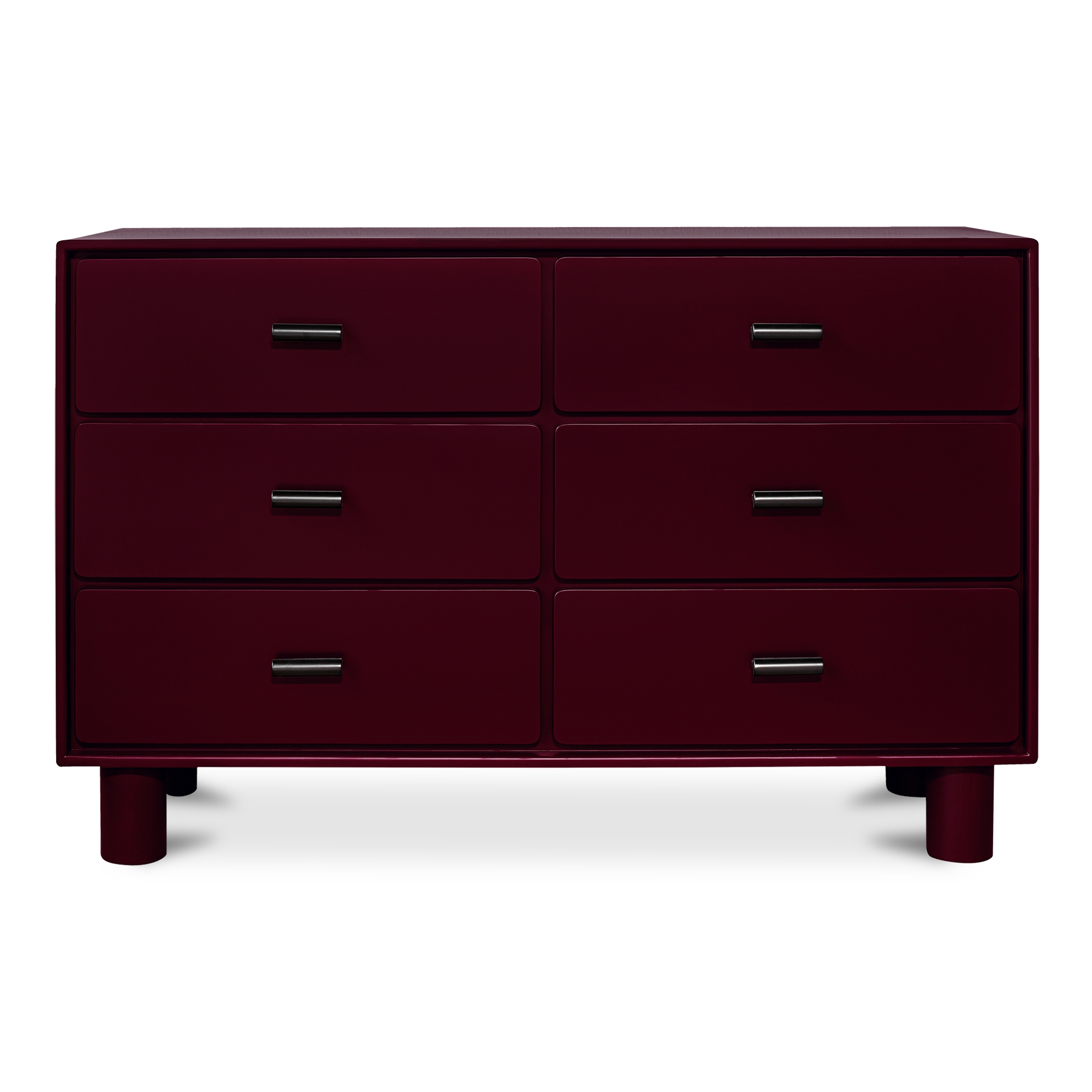Jolene 6 Drawer Dresser Deep Red - Image 0