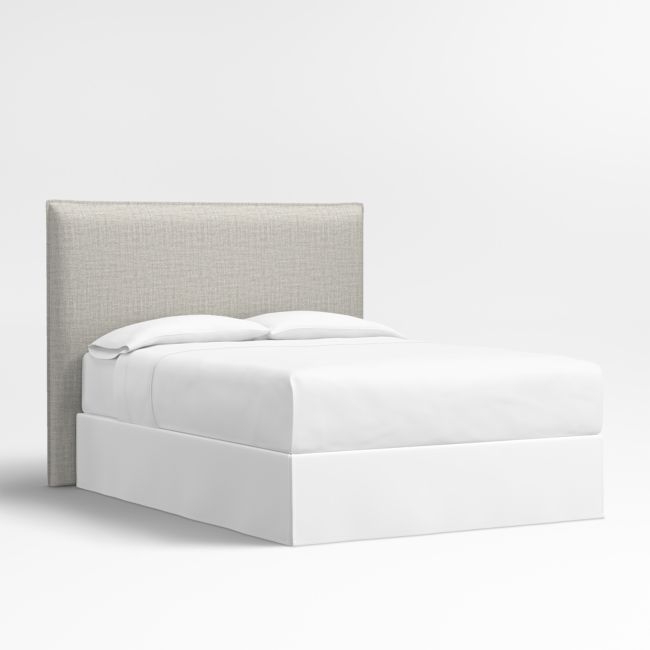 Arvada 54" Mist Grey Upholstered Queen Headboard - Image 0