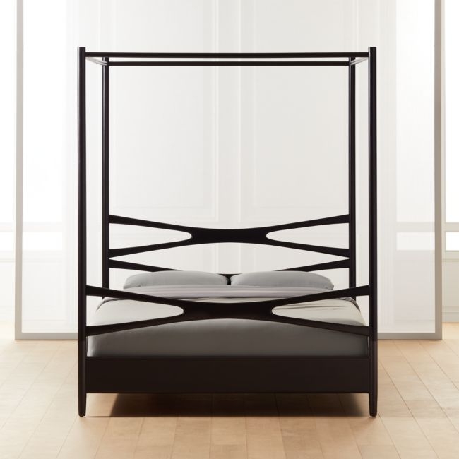 Oslo King Black Canopy Bed - Image 0