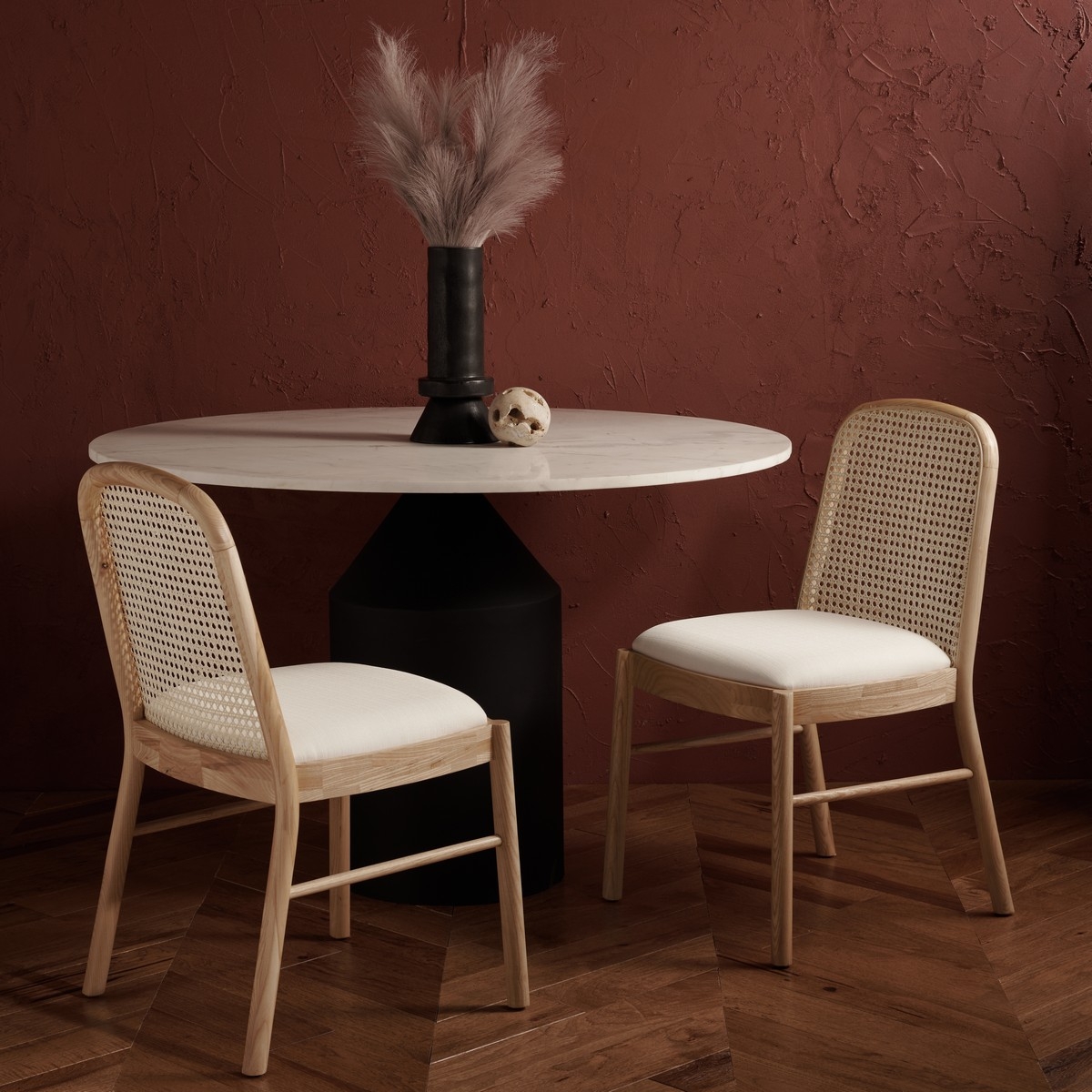 Annmarie Rattan Back Dining Chair - Natural dining chair - Image 1