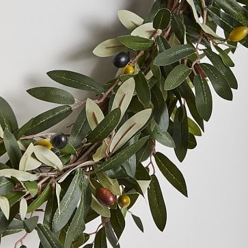 Faux Olive Wreath, Green - Image 1