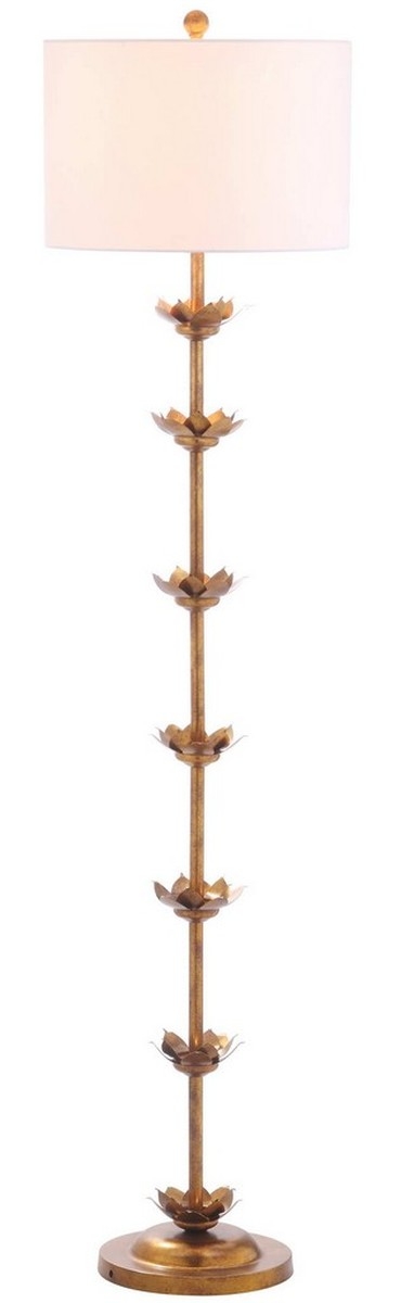 Landen Leaf 63.5-Inch H Floor Lamp - Antique Gold - Arlo Home - Image 1