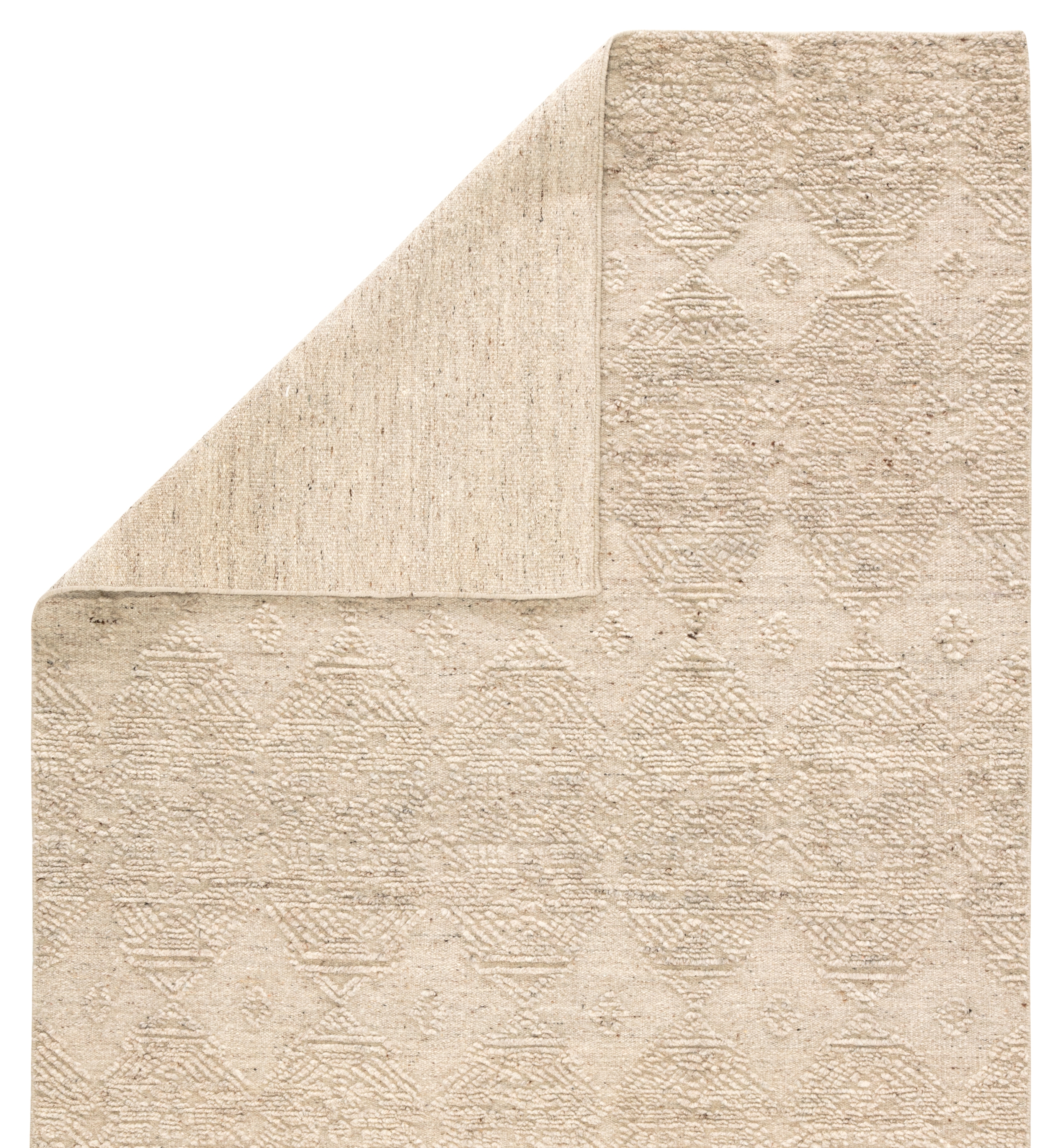 Dentelle Hand-Knotted Geometric Beige Area Rug (5'6"X8') - Image 2