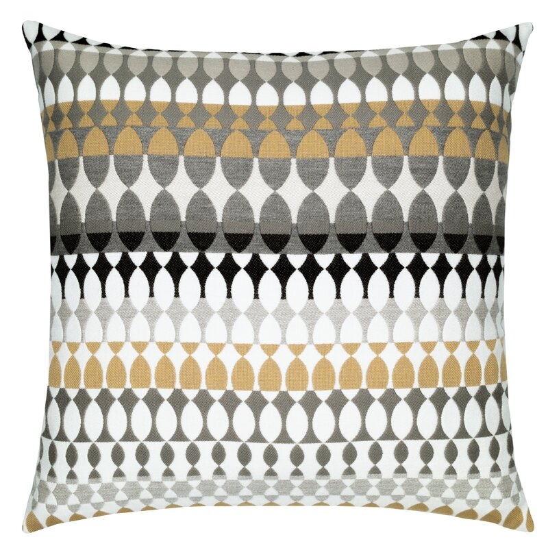 Elaine Smith Modern Oval Outdoor Square Sunbrella Pillow Cover & Insert - Image 0