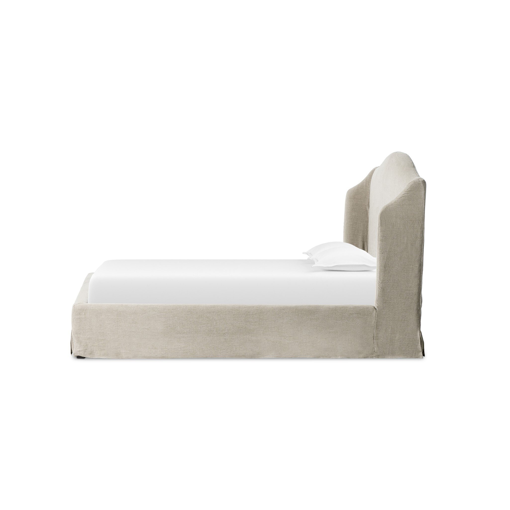 Meryl Slipcover Bed - Broadway Stone - Image 2