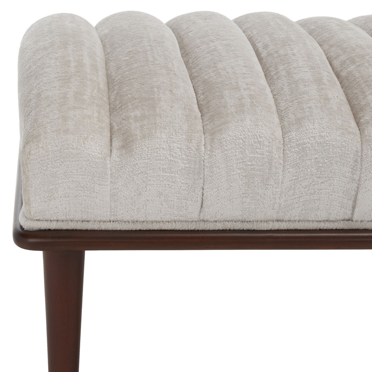 Flannery MIndonesia-Century Bench - Ivory/Dark Mahogany - Image 2