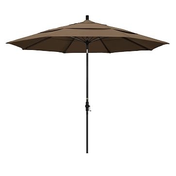 Outdoor Market Umbrella, 11 Ft, Round, Black, Sunbrella Canvas, Spa - Image 1