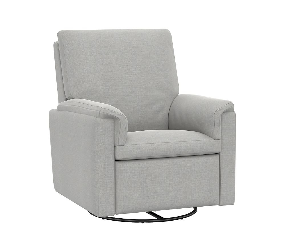 Dream Swivel Glider, Swivel Glider, Recycled Blend Chenille, Washed Light Grey, - Image 0