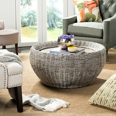 Deberry Solid Wood Drum Coffee Table - Image 0
