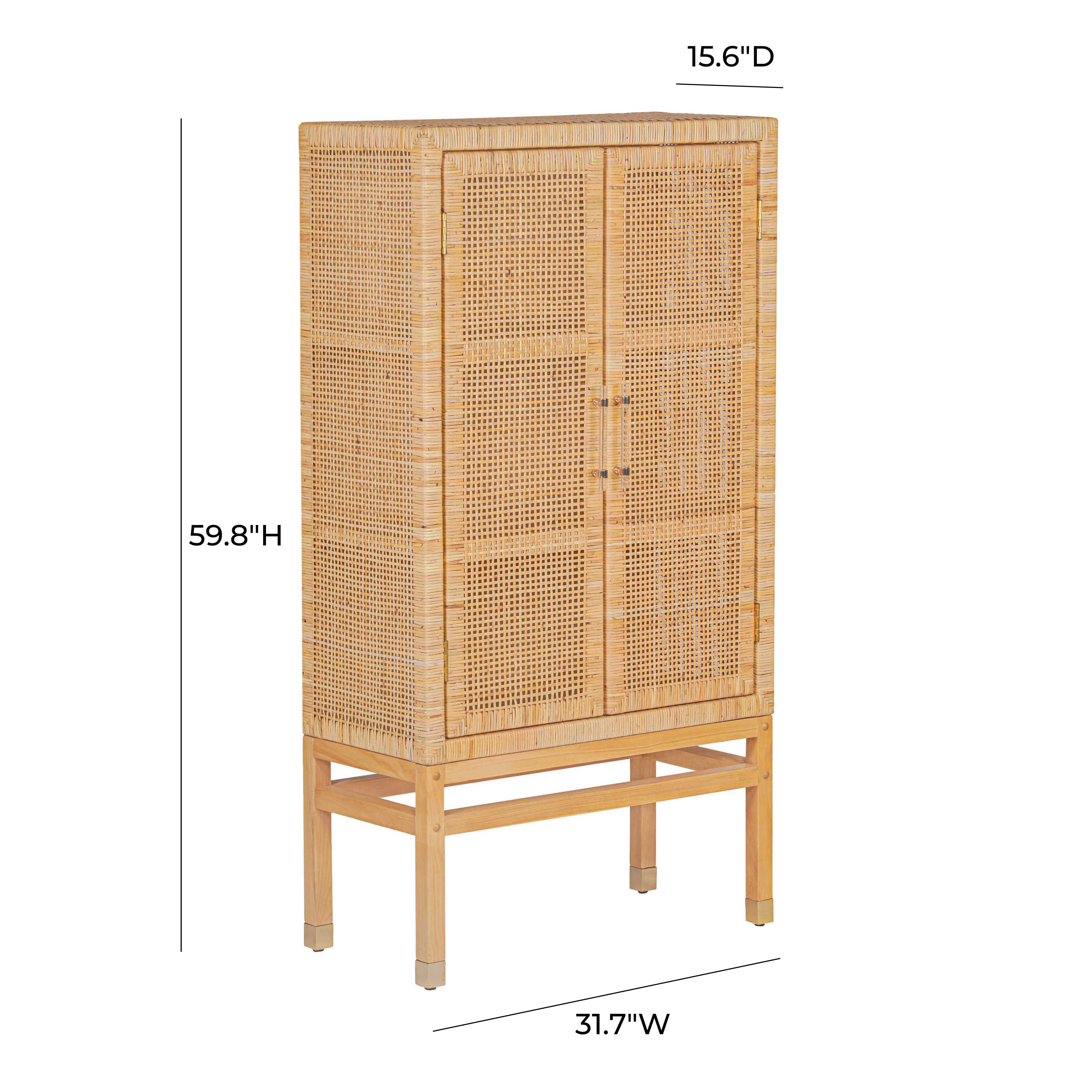 Amara Natural Woven Rattan Cabinet - Image 4