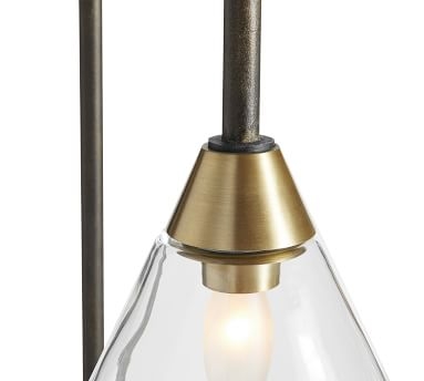 Claremont Glass Floor Lamp, Flared, Bronze - Image 3
