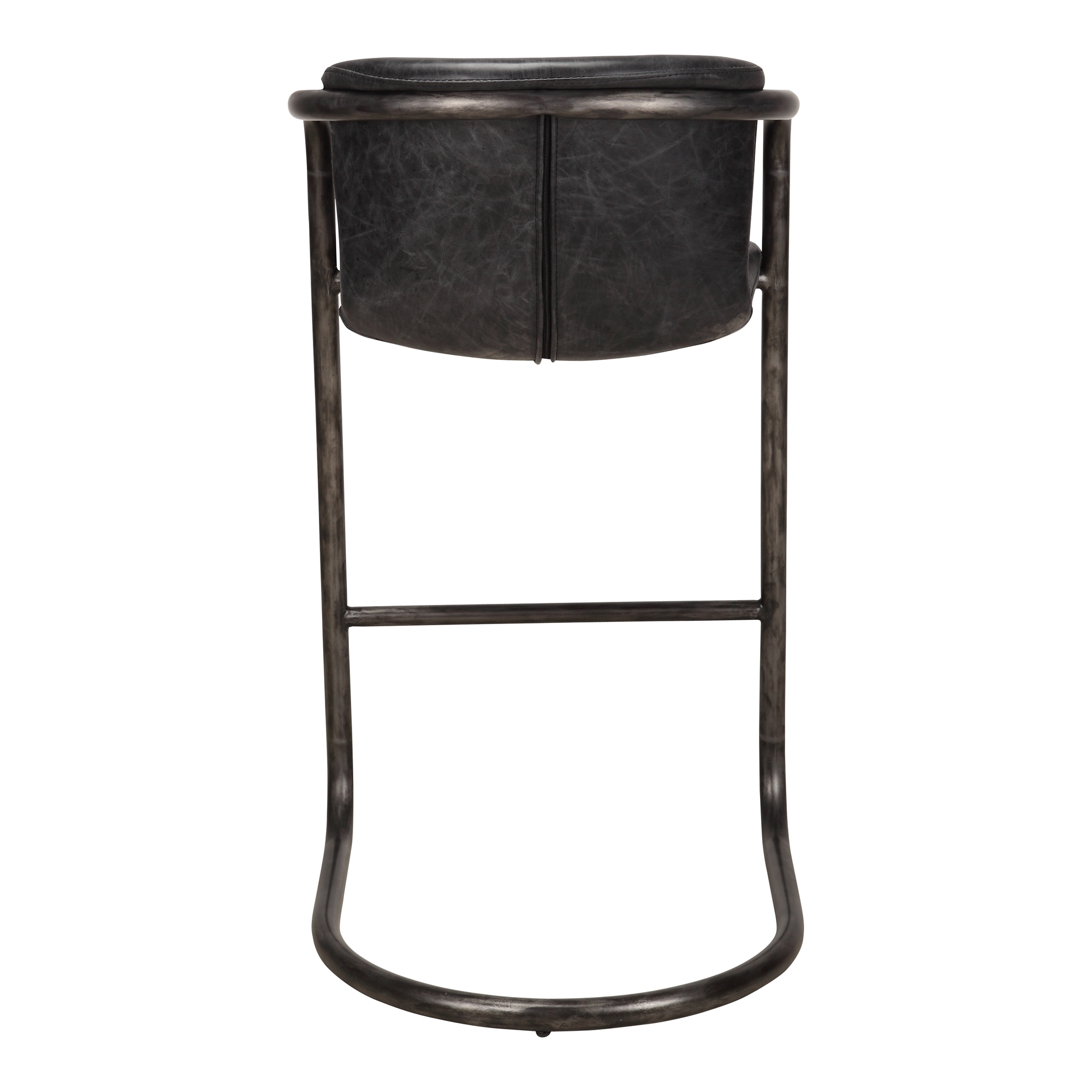 Freeman Barstool Onyx Black Leather - Set Of Two - Image 2