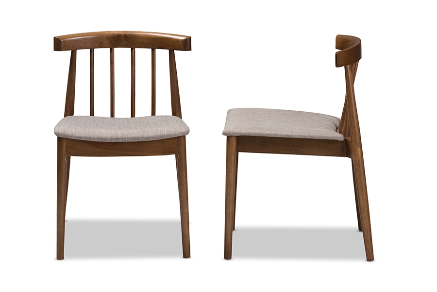Wyatt Mid-Century Modern Walnut Wood Dining Chair (Set of 2) - Image 3