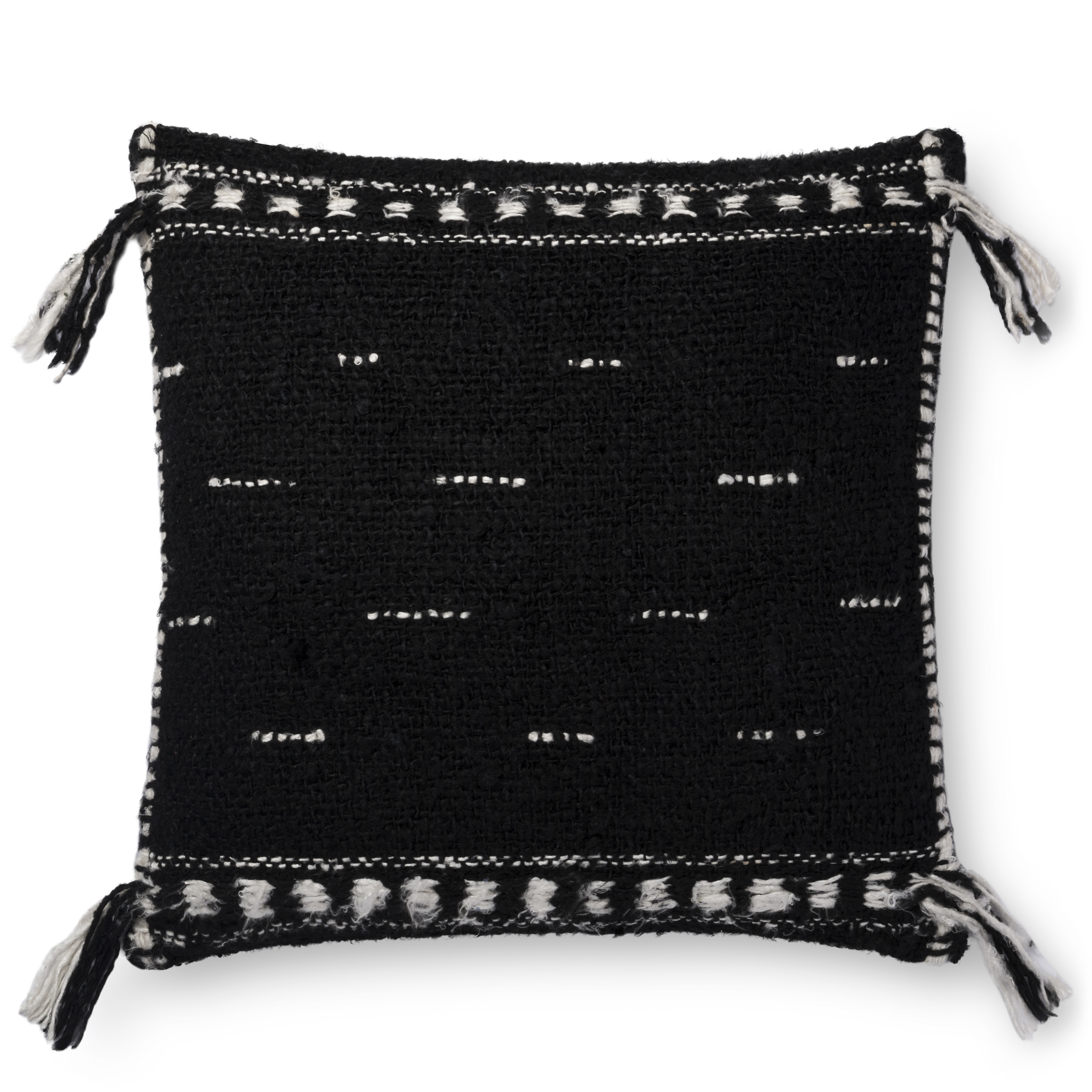 Justina Blakeney x Loloi PILLOWS P0661 Black 22" x 22" Cover Only - Image 0