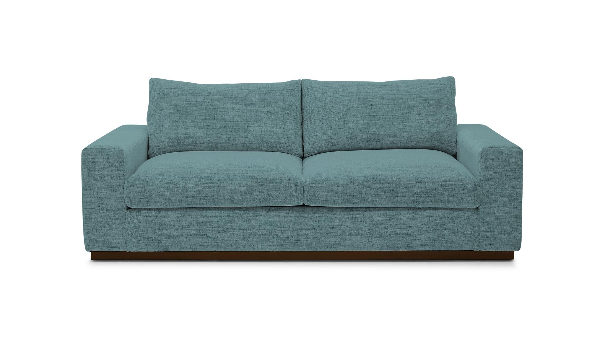 Blue Holt Mid Century Modern Sofa - Dawson Slate - Mocha - Image 0