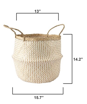 Belly Straw Seagrass Baskets, Set of 2 - Image 1