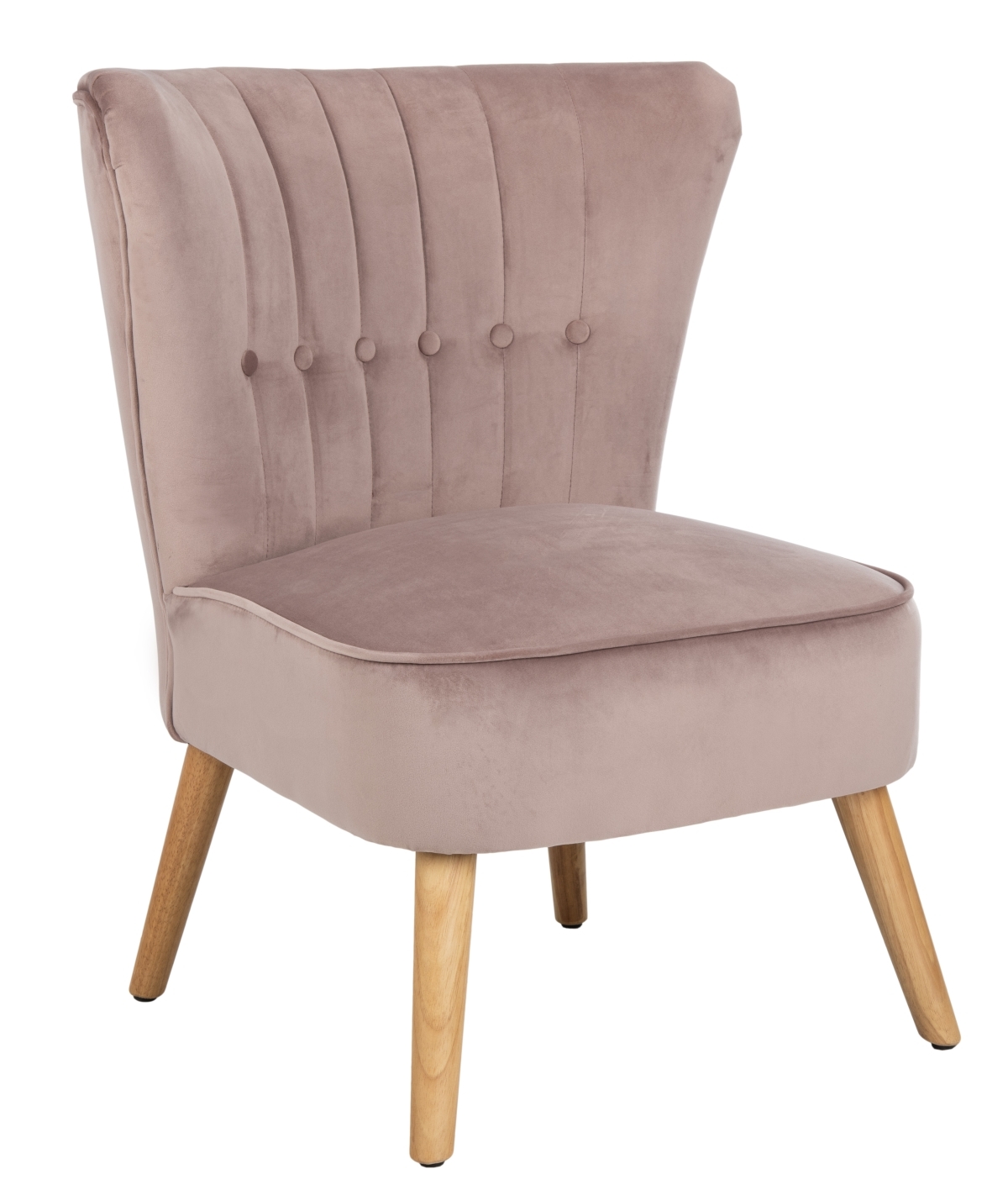 June Mid Century Accent Chair - Mauve / Natural - Safavieh - Image 5