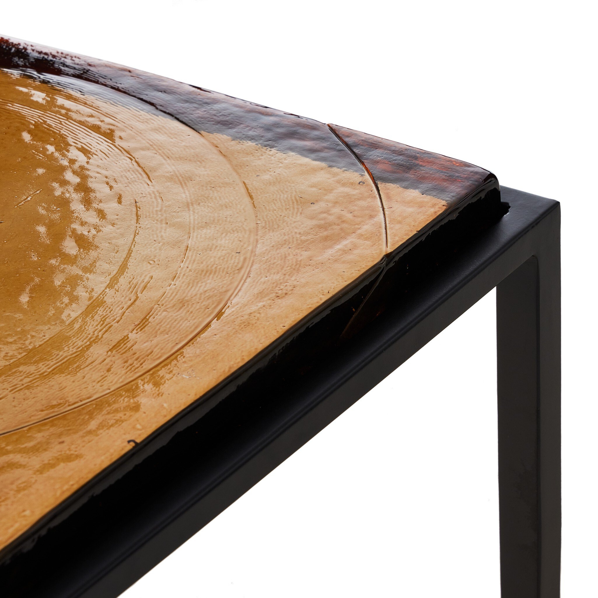 Dalston Nesting End Table - Amber Cast Glass - Image 8