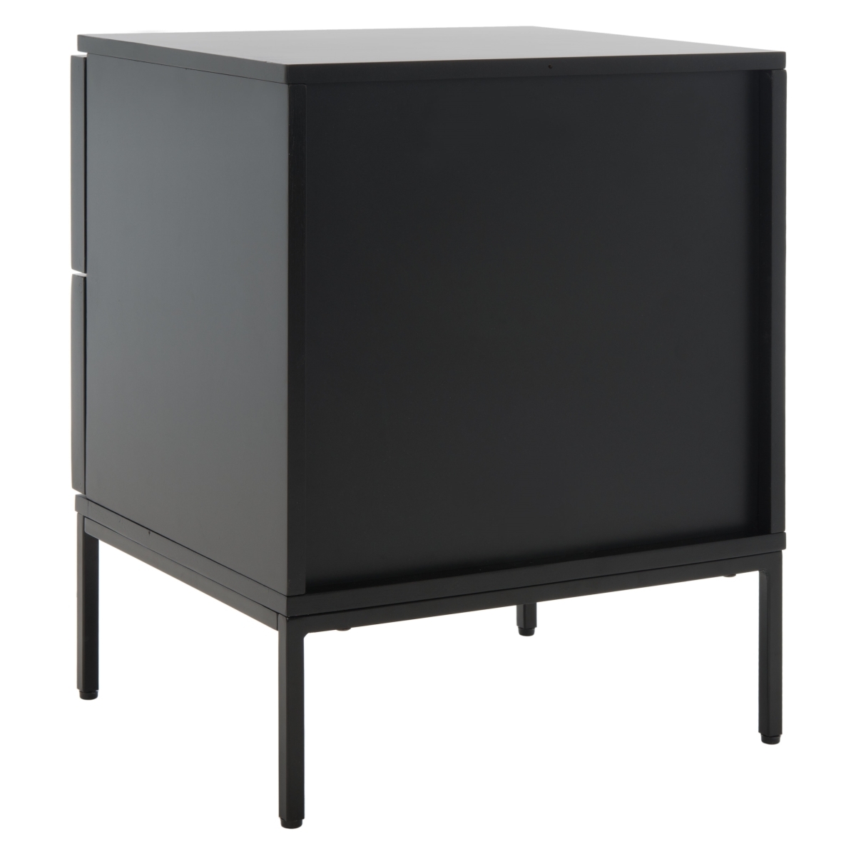 Zadie 2 Drawer Rattan Nightstand - Black - Safavieh - Image 6