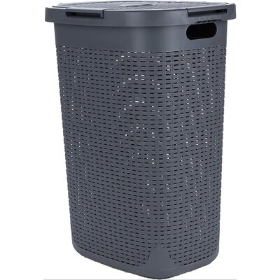 Basket Laundry Hamper With Cutout Handles, Washing Bin, Dirty Clothes Storage, Bathroom, Bedroom, Closet, 50 Liter - Image 0