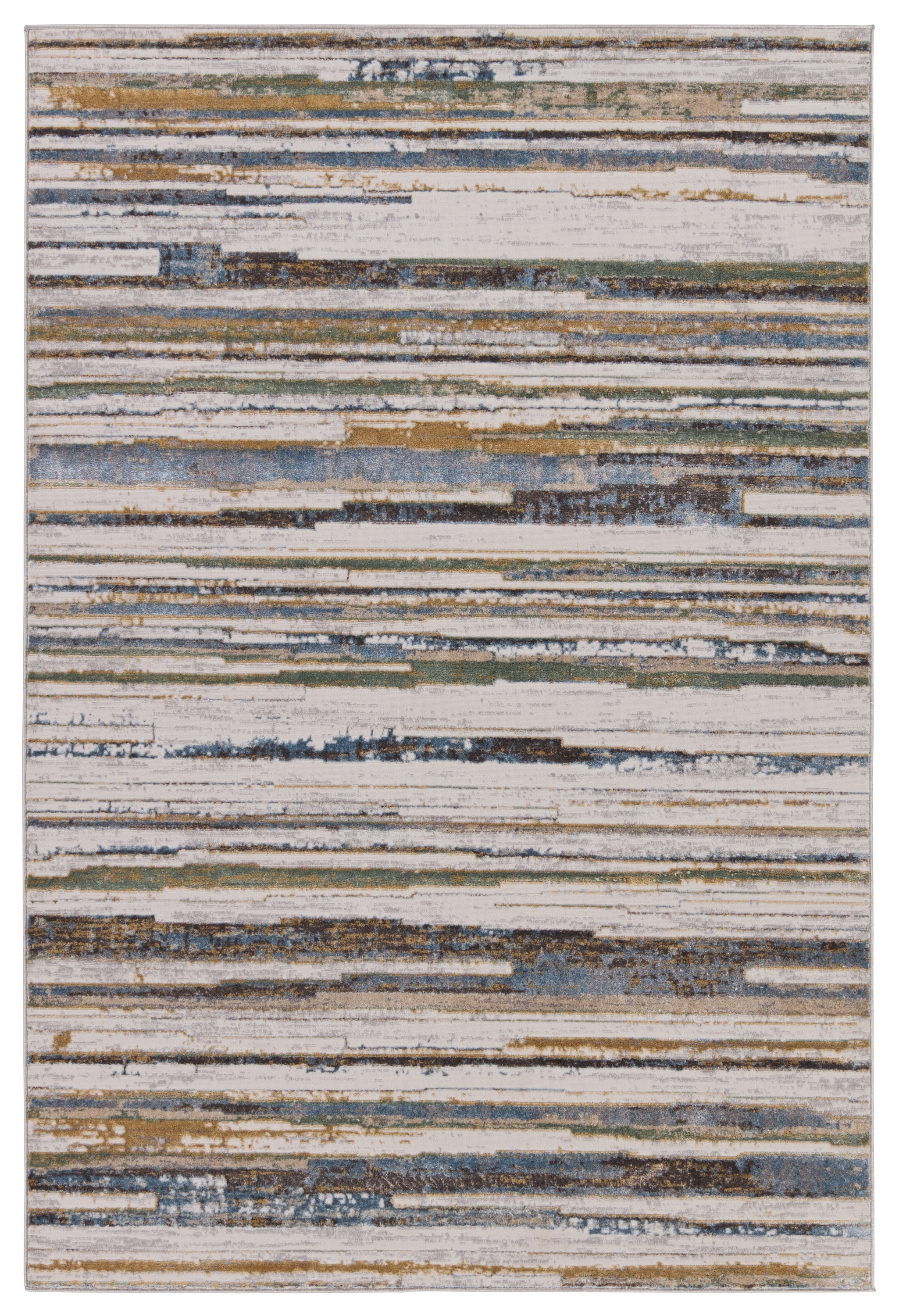 Vibe by Fioro Striped Multicolor/ Cream Area Rug (6'7"X9'6") - Image 0